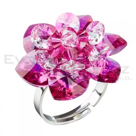 Ring mit Swarovski Elements 35012.4 fuchsia ab