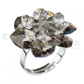 Ring mit Swarovski Elements 35012.4 black diamond ab
