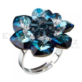 Ring mit Swarovski Elements 35012.4 bermuda blue