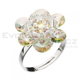 Ring mit Swarovski Elements 35020.5 luminous green