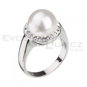 Ring mit Swarovski Elements 35021.1 bílá