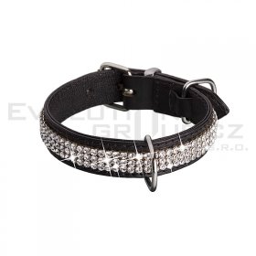 Hundehalsband Swarovski ELEMENTS 37001.1 schwarz
