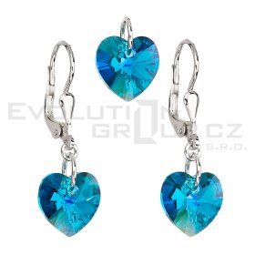 Souprava se Swarovski Elements 39003.4 blue zircon AB