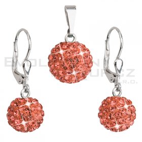 Souprava se Swarovski Elements 39072.3 padparadscha