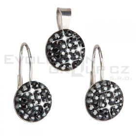 Souprava se Swarovski Elements 39086.3 hematite