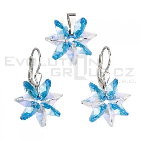 Souprava se Swarovski Elements 39092.3 aqua